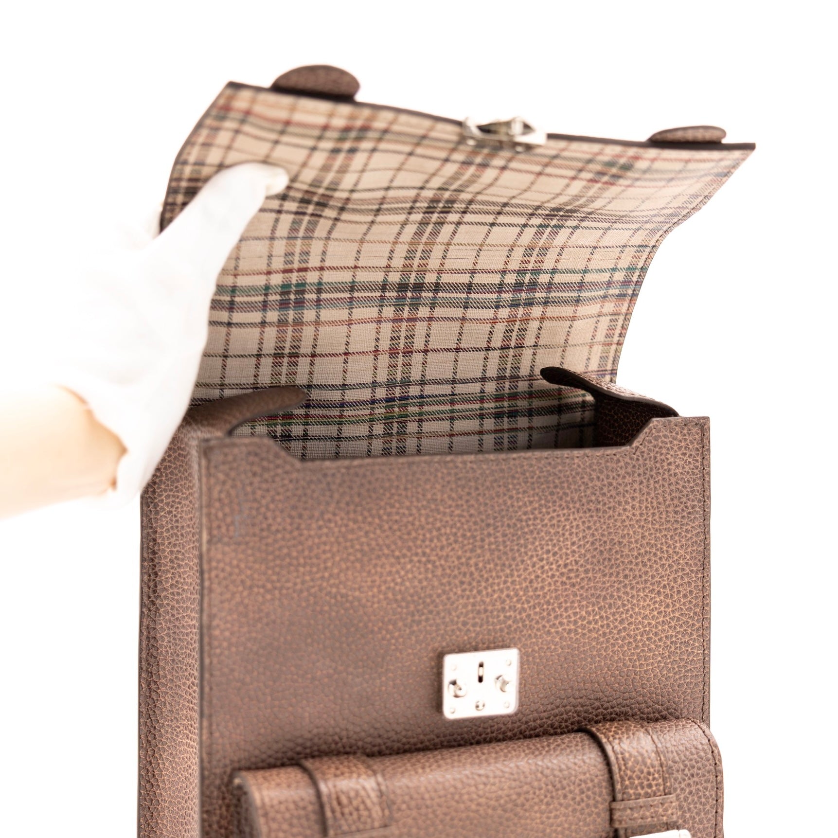 タテ型サッチェルバッグ(brown)