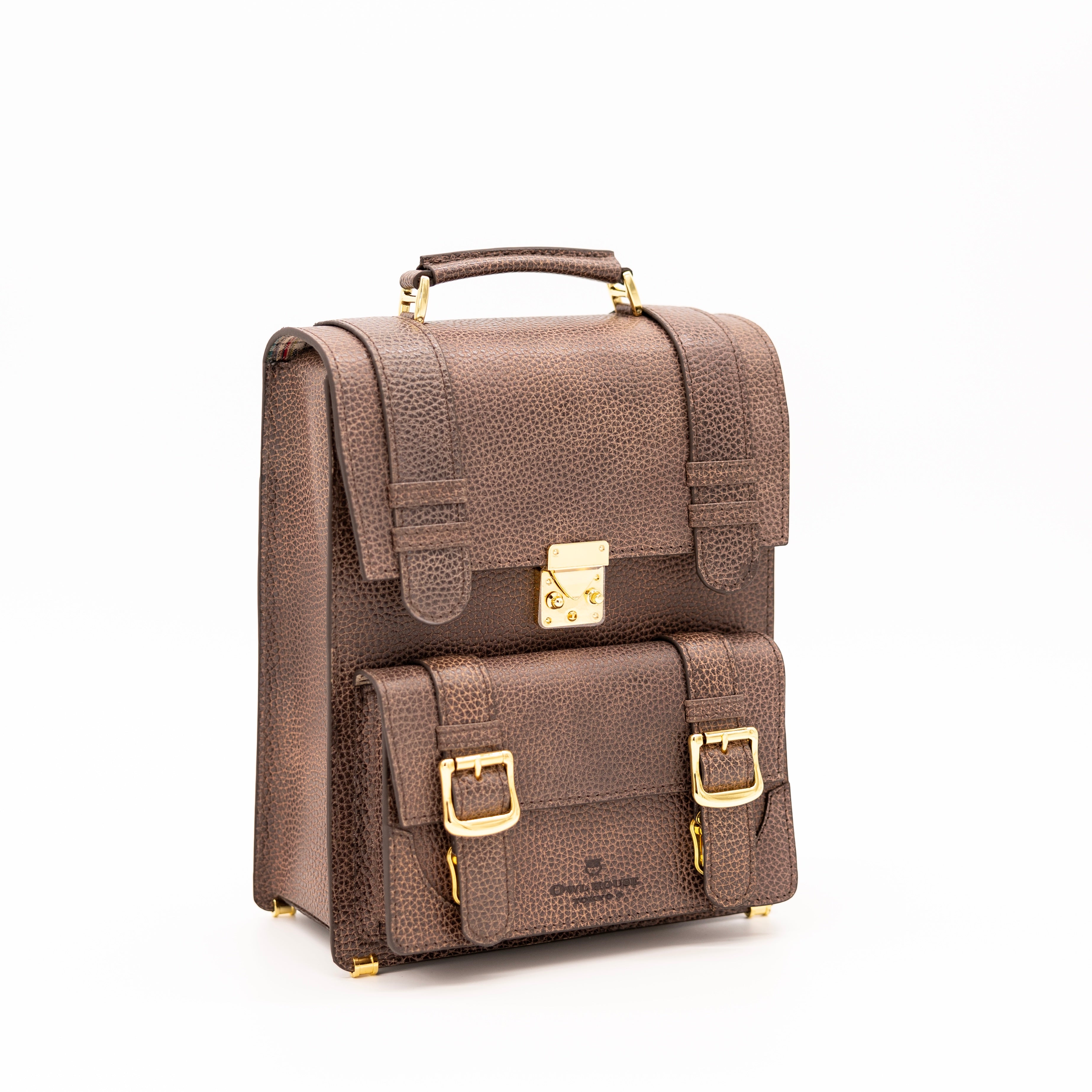 タテ型サッチェルバッグ(brown)