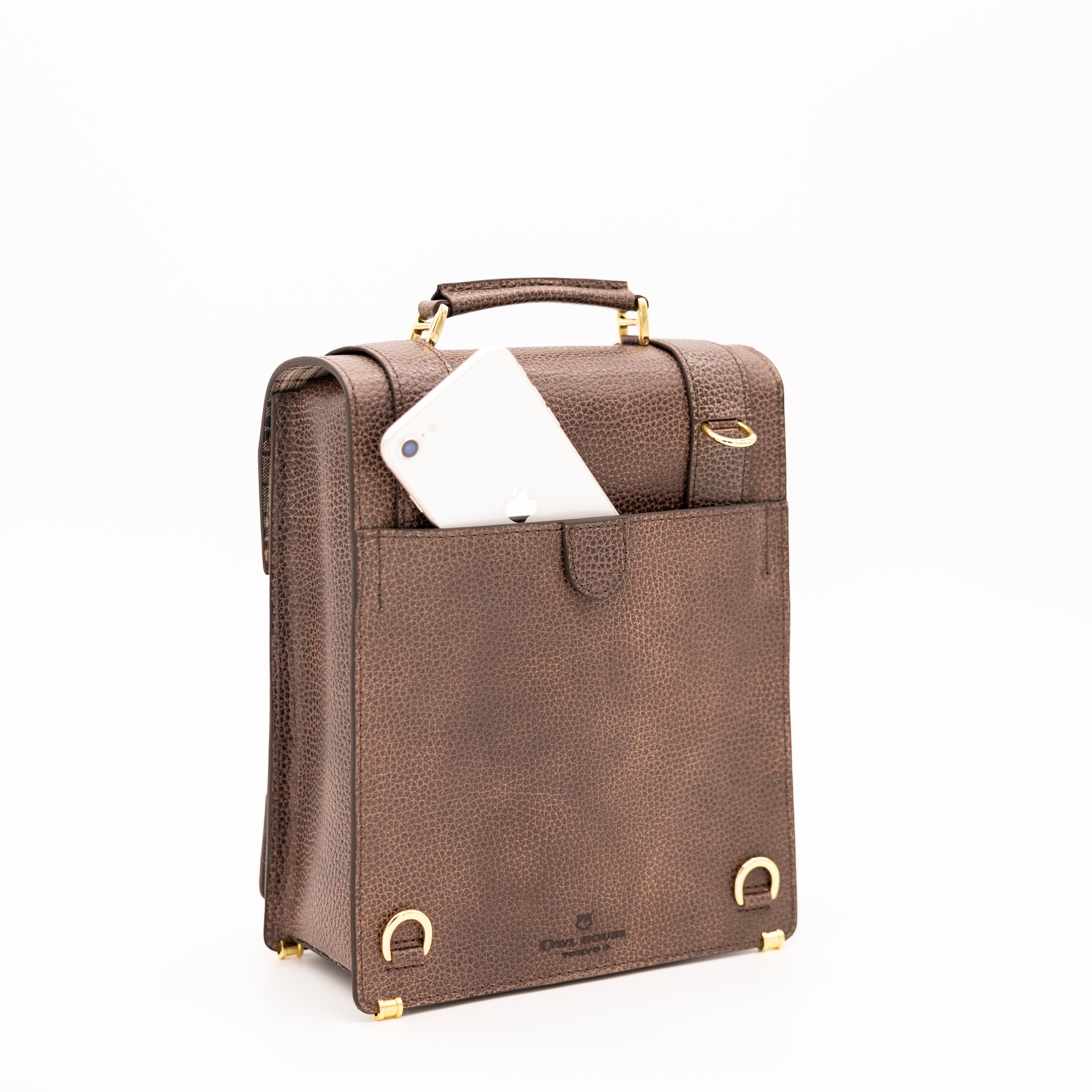 タテ型サッチェルバッグ(brown)