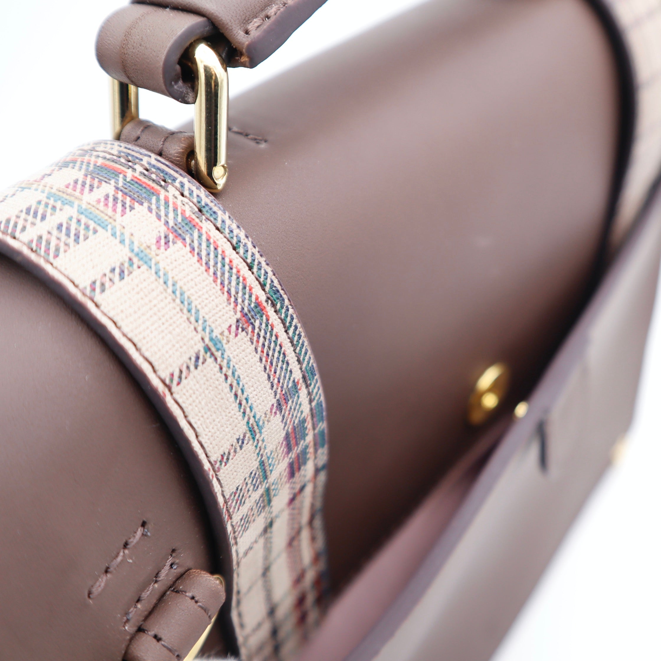 【限定】 miniサッチェルバッグ(dark brown/beige)