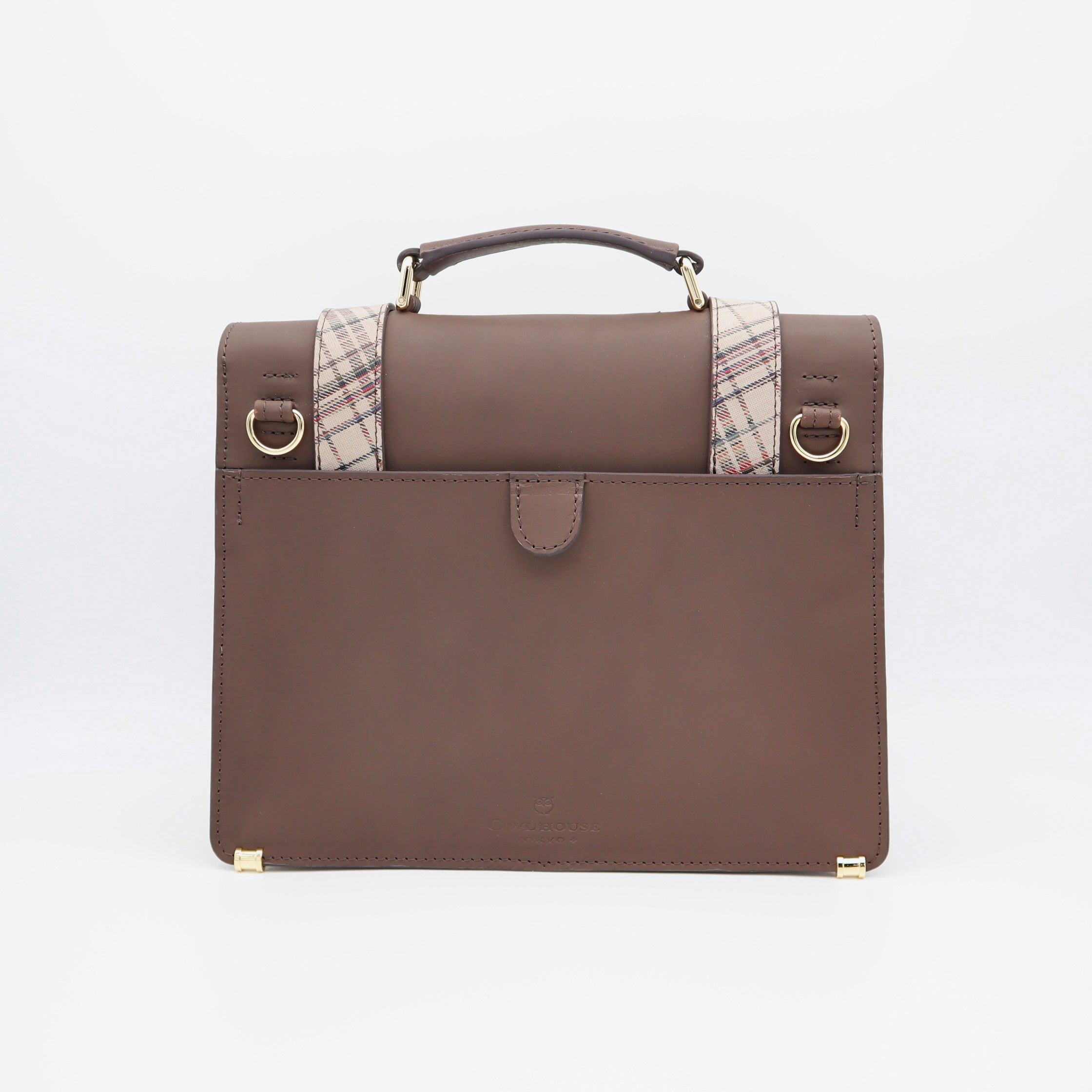 【限定】 miniサッチェルバッグ(dark brown/beige)