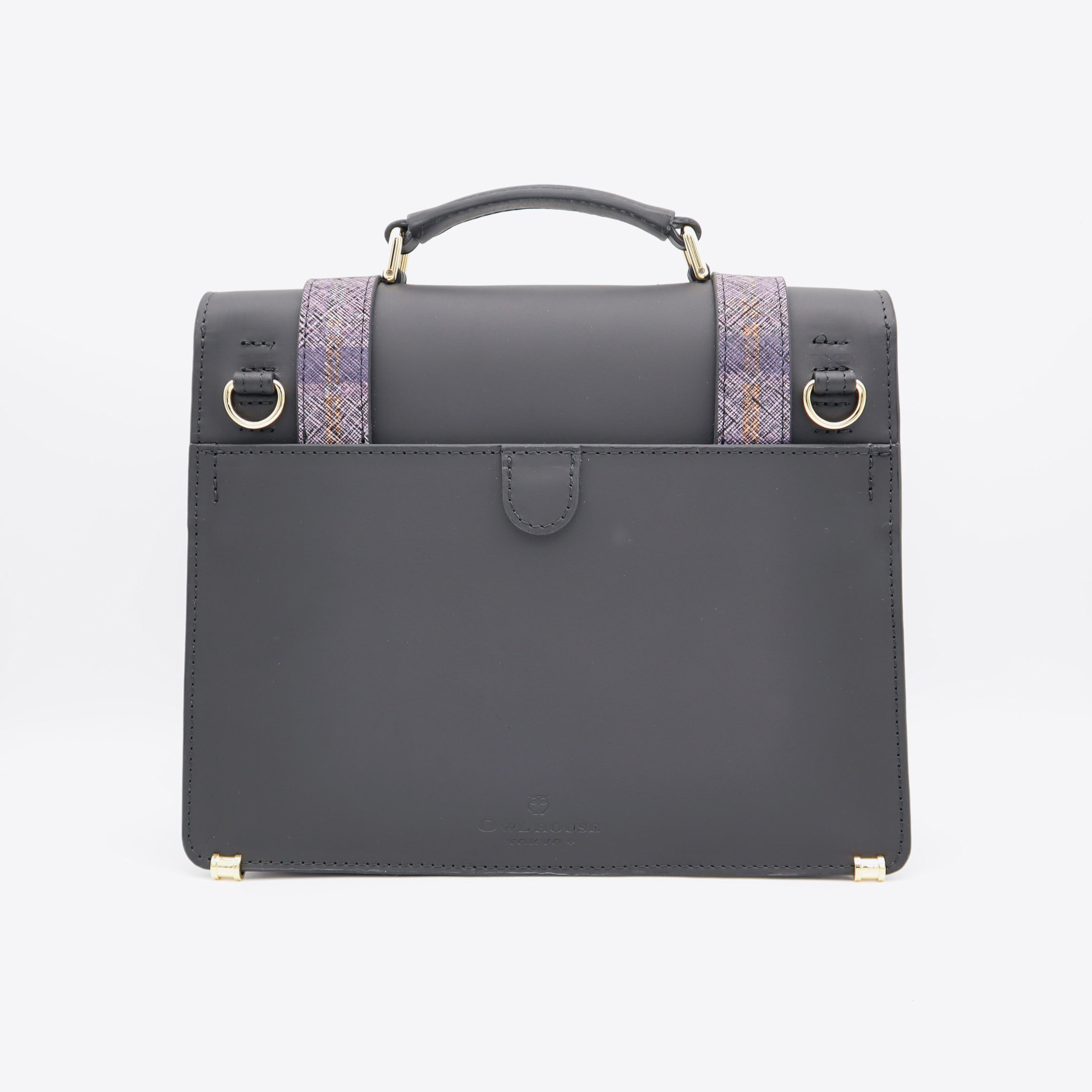 【限定】 miniサッチェルバッグ(black/purple)