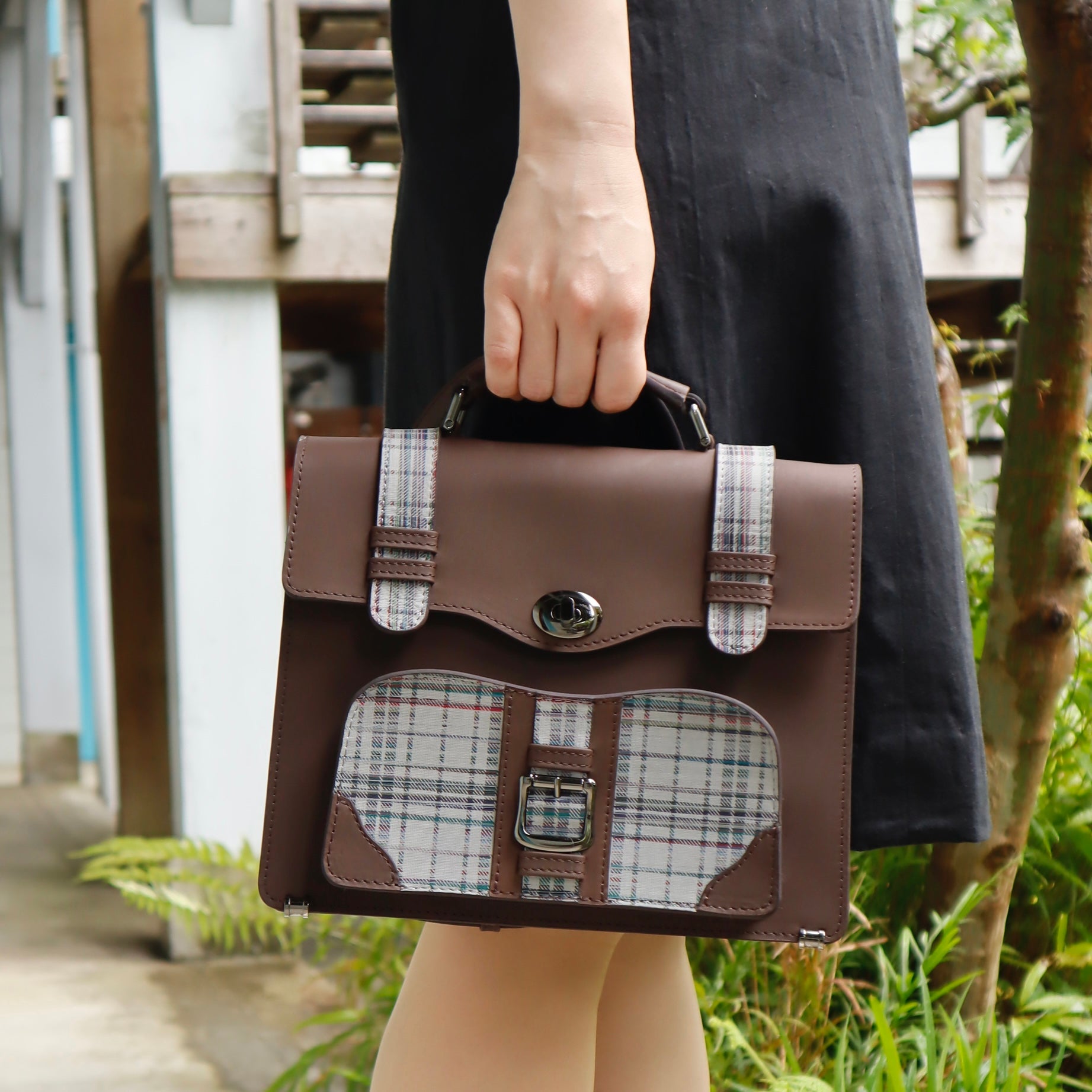 【限定】 miniサッチェルバッグ(light brown B)