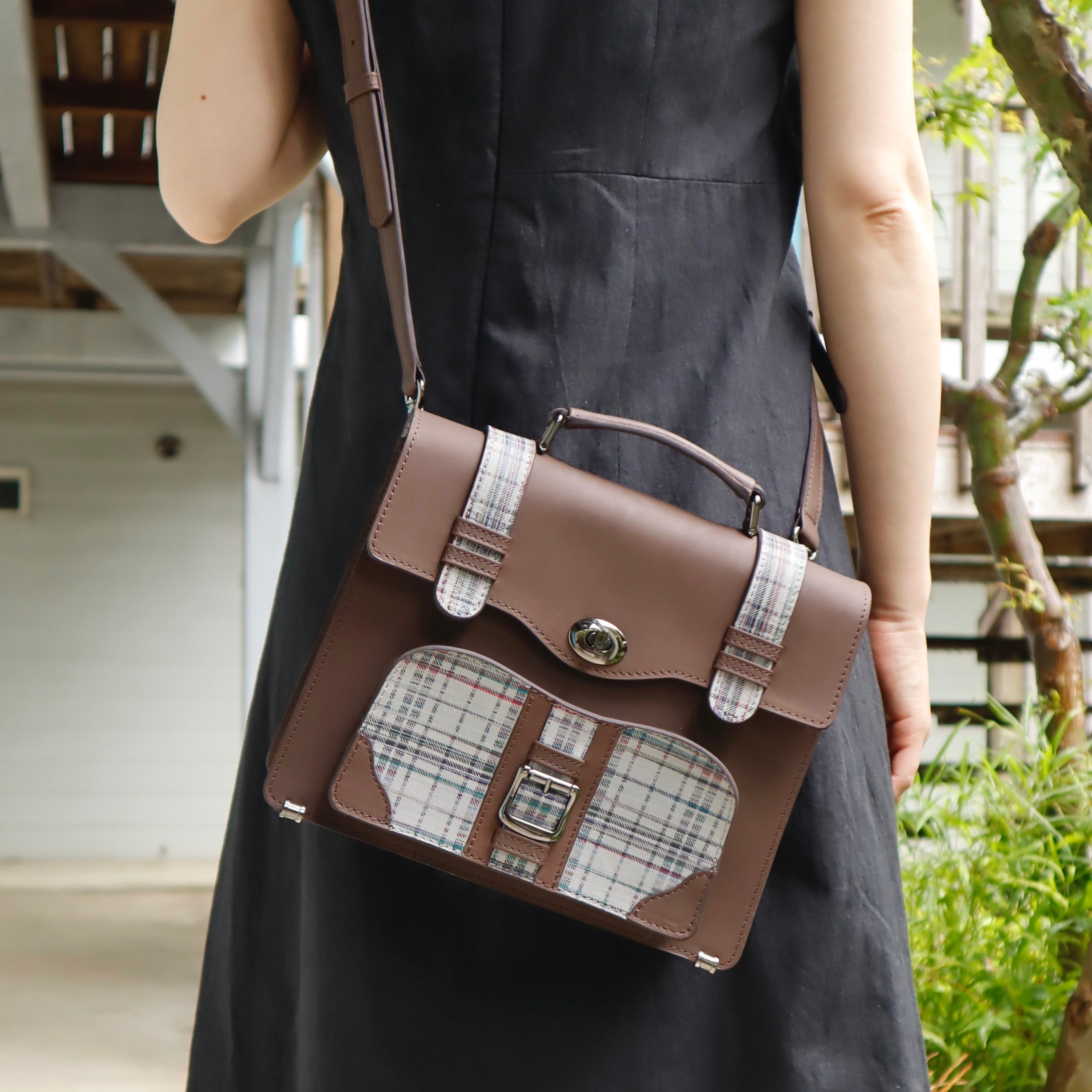 【限定】 miniサッチェルバッグ(light brown B)