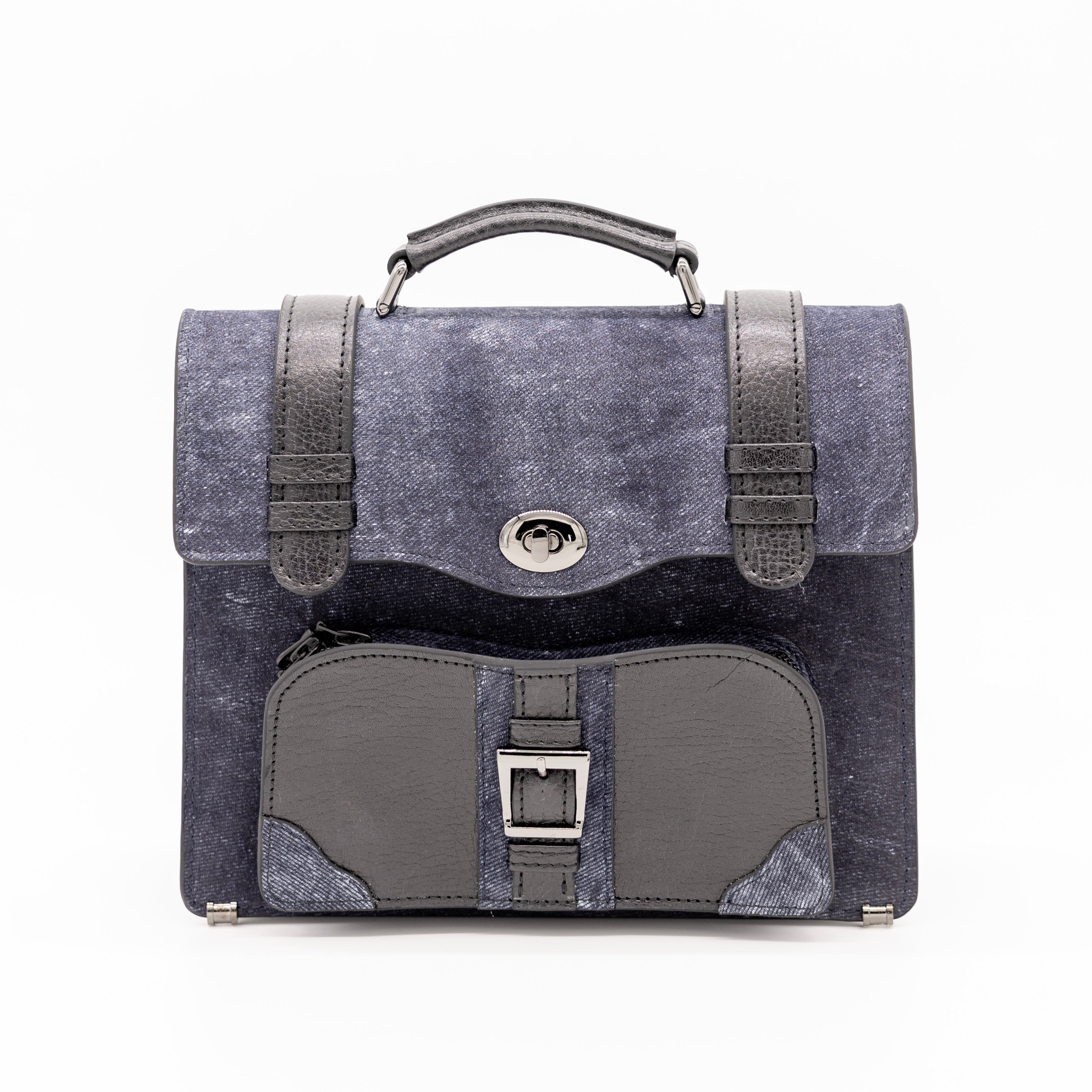 【限定】 miniサッチェルバッグ（denim leather)