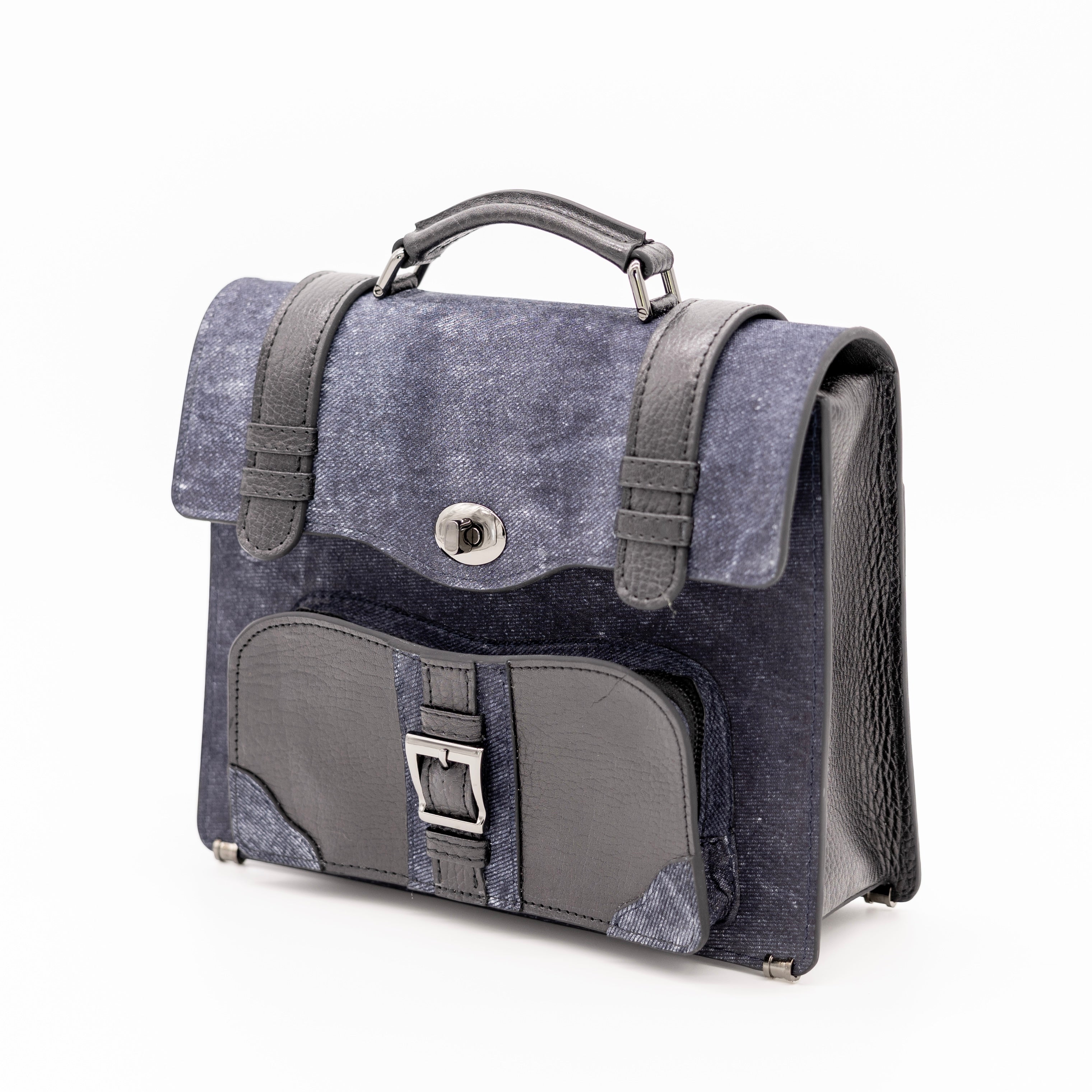 【限定】 miniサッチェルバッグ（denim leather)