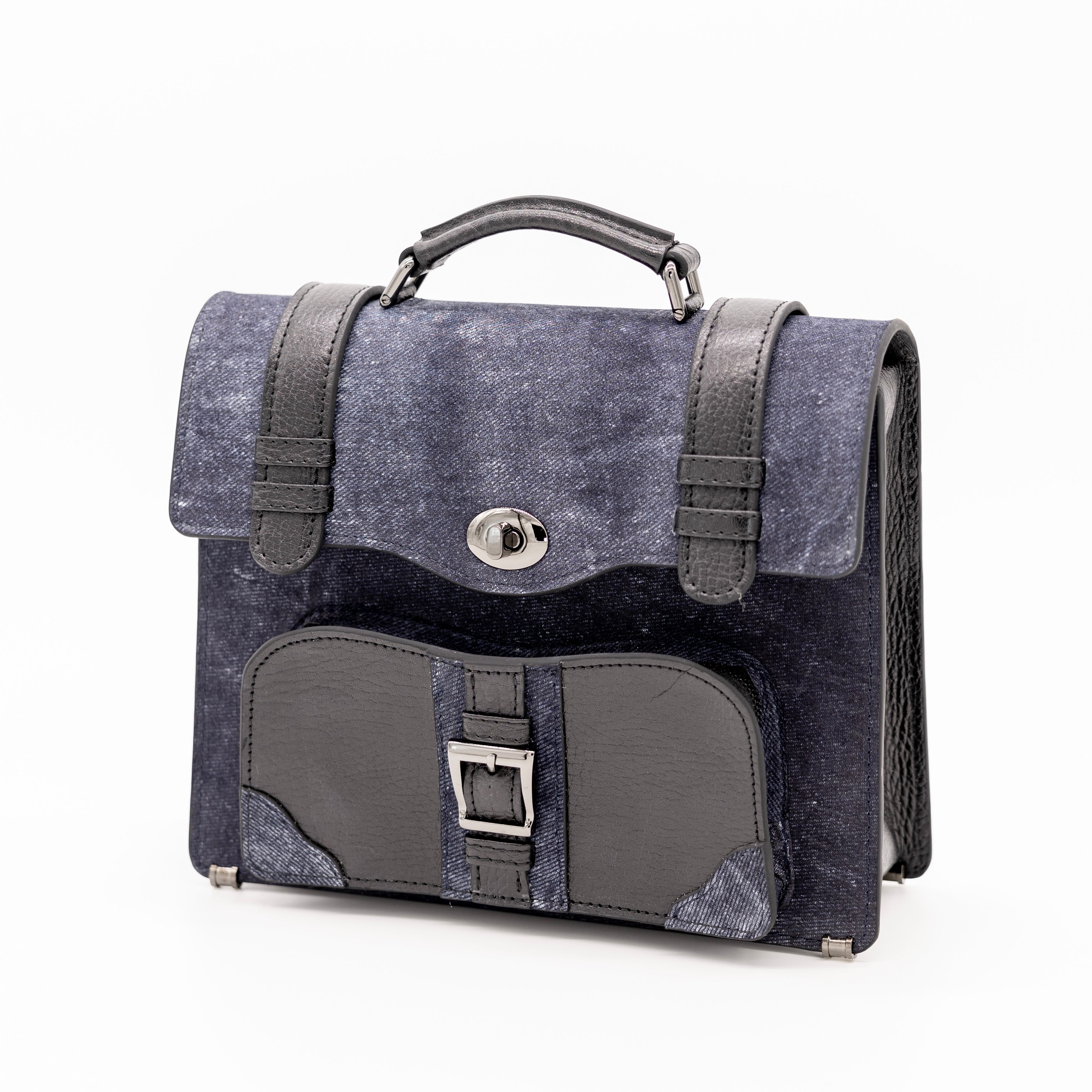 【限定】 miniサッチェルバッグ（denim leather)