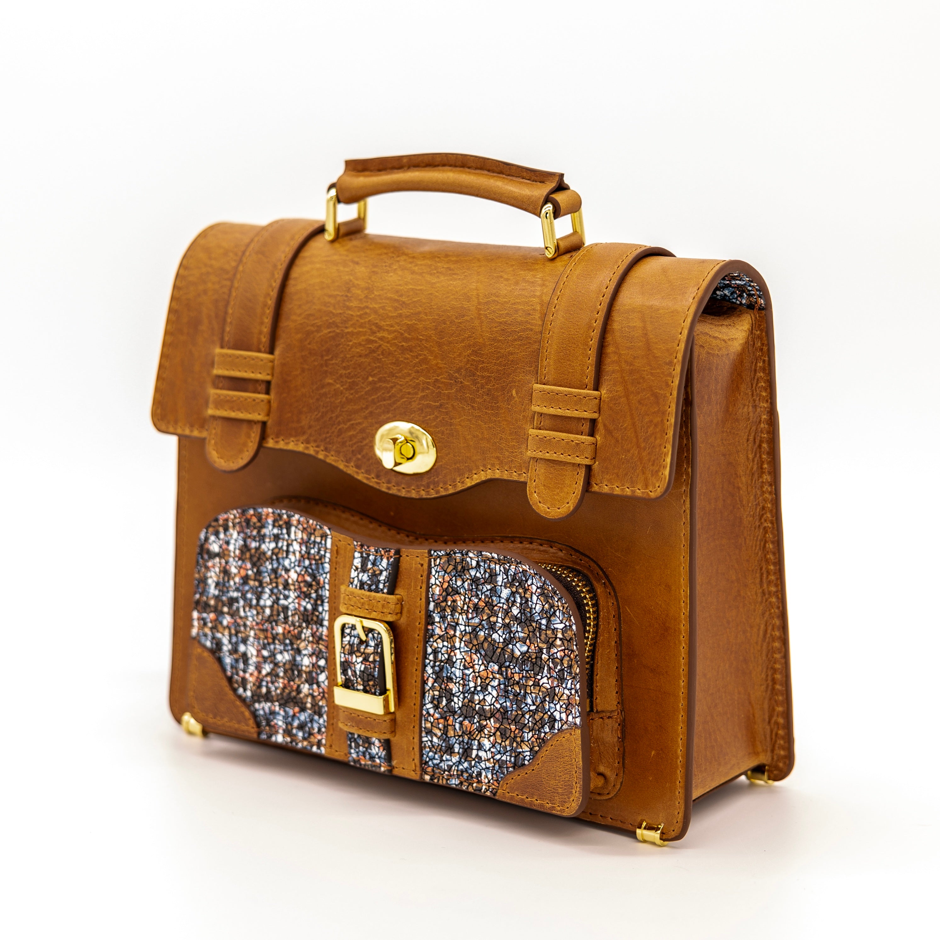 【限定】 miniサッチェルバッグ（light brown A)