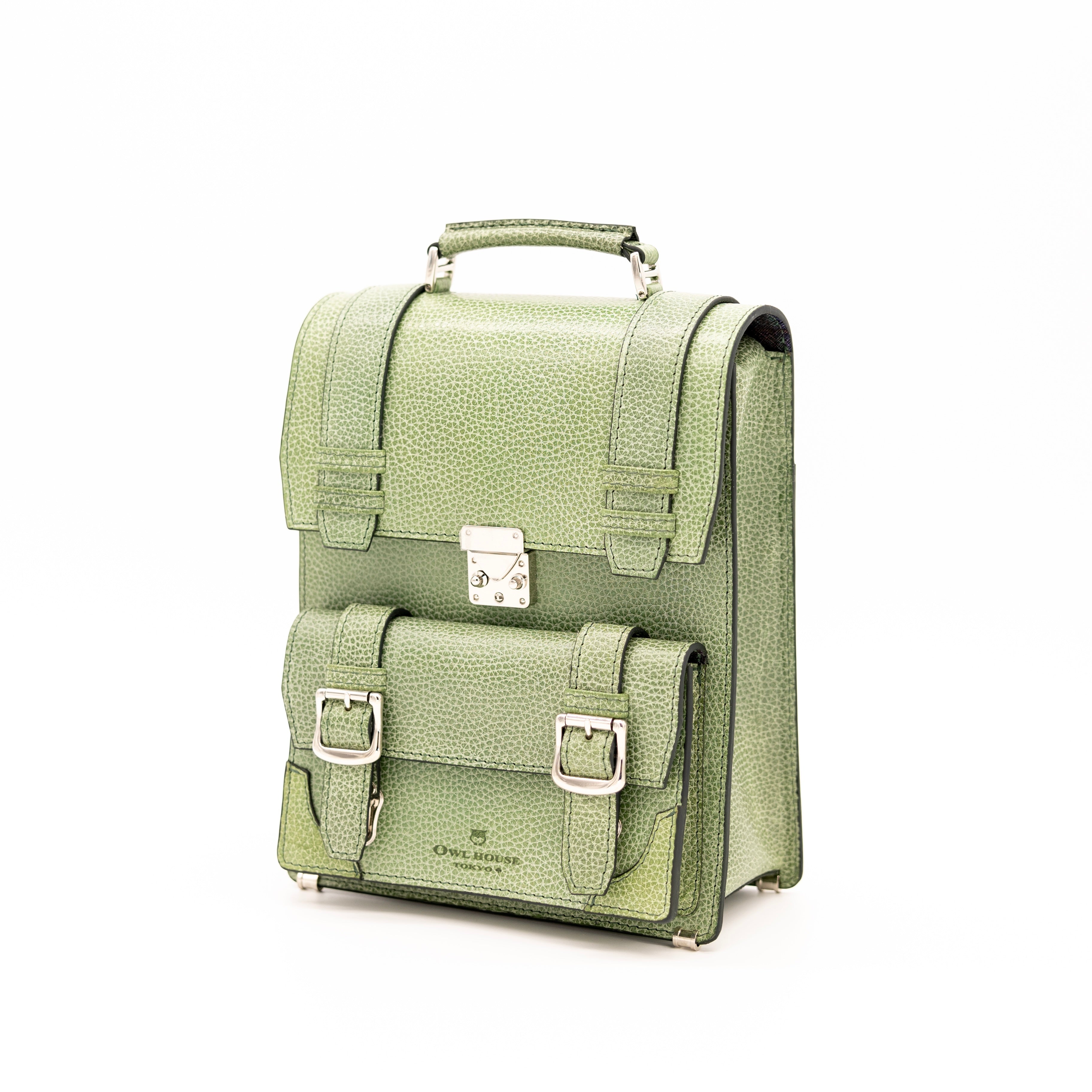タテ型サッチェルバッグ（Light Green)