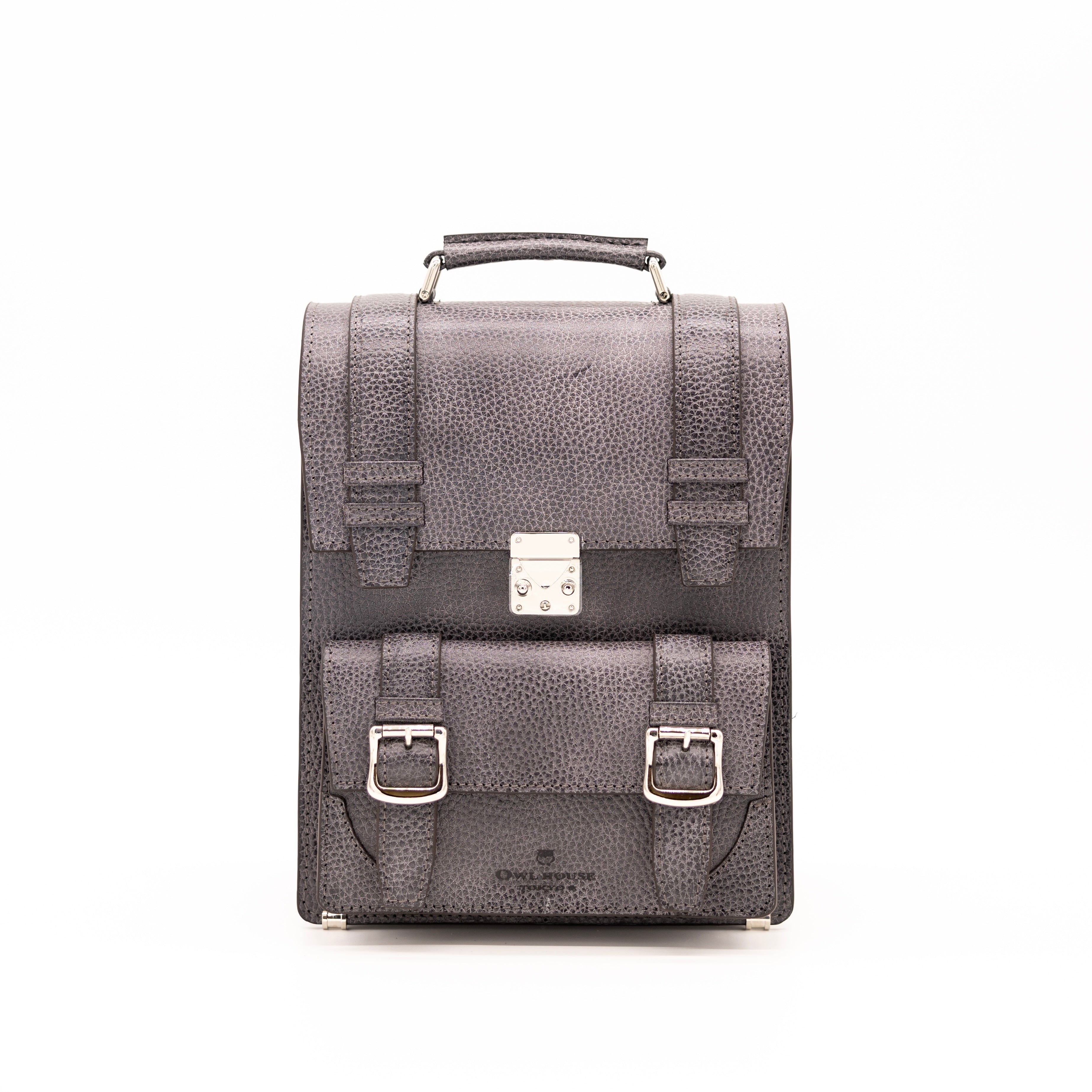 タテ型サッチェルバッグ（dark gray）