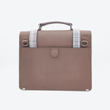 (Limited) Leather mini satchel bag   (Brown/Ash)
