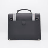 (Limited) Leather mini satchel bag   (Black/Ash)
