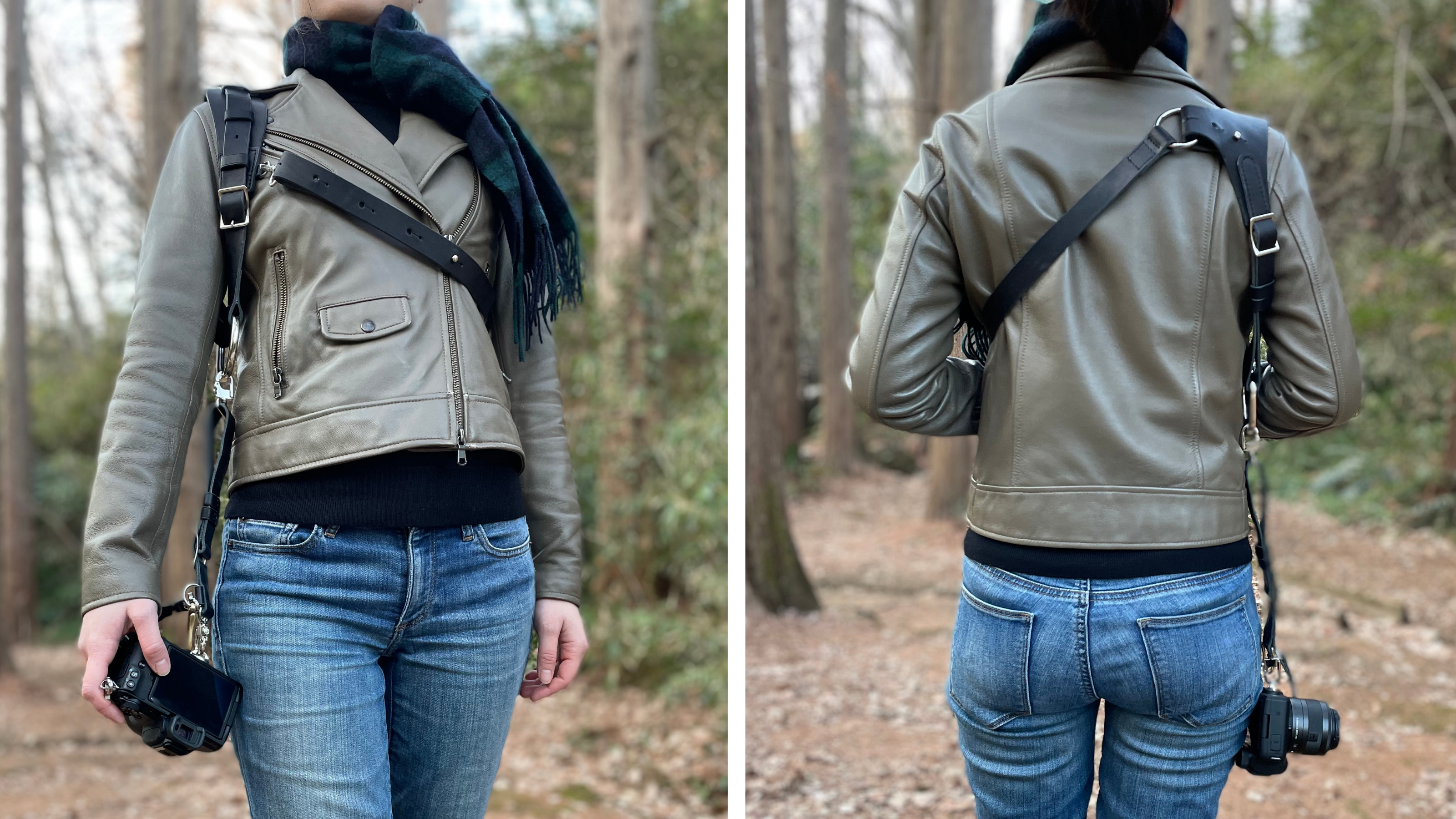 Leather Dual Camera Harness made in Japan